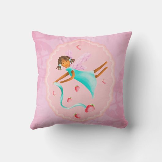 Strawberry Fairy Throw Kissen (Rückseite)
