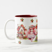 Strawberry Fairy Village Zweifarbige Tasse (Links)