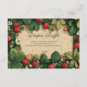 Strawberry Fairytale Baby Shower Diapper Raffle  Begleitkarte (Vorderseite)