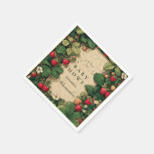 Strawberry Fairytale Baby Shower Serviette (Ecke)