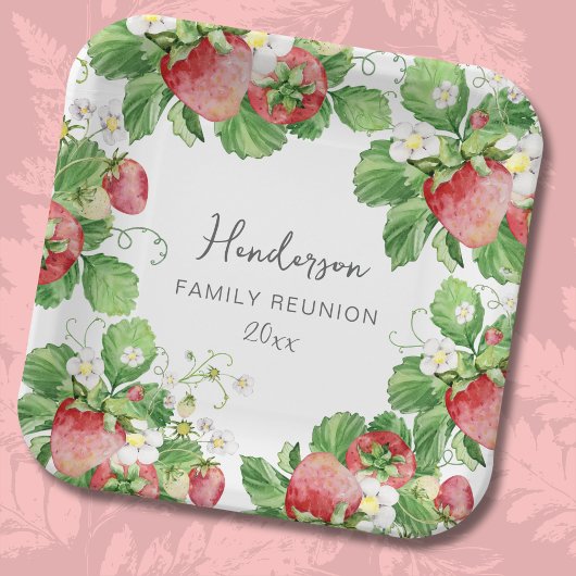 Strawberry Family Wiedersehen Pappteller