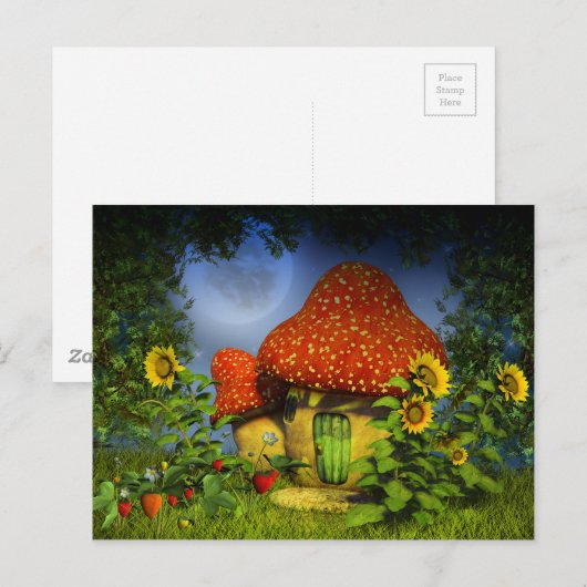 Strawberry Fantasy House Postkarte (Vorne/Hinten)