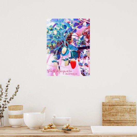 Strawberry farm Port Macquarie Australien Poster (Küche)