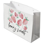 Strawberry Favor Berry Sweet Bauern Market Party Große Geschenktüte (Rückseite Schrägansicht)