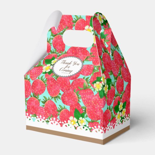 Strawberry Favor Box Geschenkschachtel (Vorderseite)