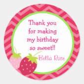 Strawberry Favor Stickers (Vorderseite)