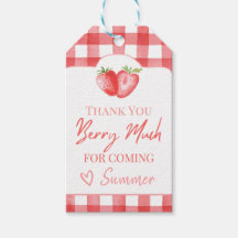 Strawberry Favor Tag | Erdbeere Geburtstagsfavorit