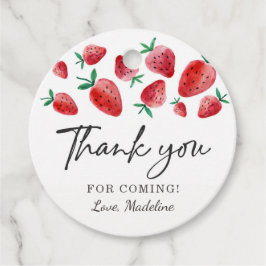 Strawberry Favor Tags Geburtstag Berry Much Sweet Geschenkanhänger