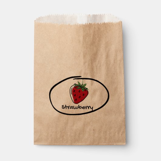Strawberry Favor Taschen Geschenktütchen (Vorderseite)