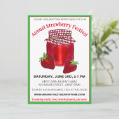 Strawberry Festival Berry Farm Berries Jam Sommer Einladung (Stehend Vorderseite)