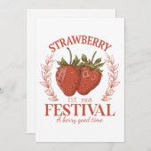 Strawberry Festival Feiertagskarte (Vorne/Hinten)