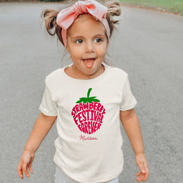 Strawberry Festival für immer Niedlich anpassbar Baby T-shirt