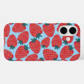 Strawberry Field Blue Case-Mate iPhone Hülle (Rückseite (Horizontal))