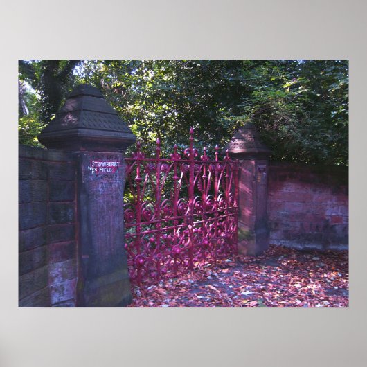 Strawberry Field Gates, Liverpool UK. Poster (Vorne)