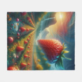 Strawberry Field of Dreams Fleecedecke (Vorderseite (Horizontal))