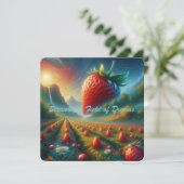 Strawberry Field of Dreams Karte (Stehend Vorderseite)