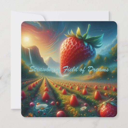 Strawberry Field of Dreams Karte (Vorderseite)