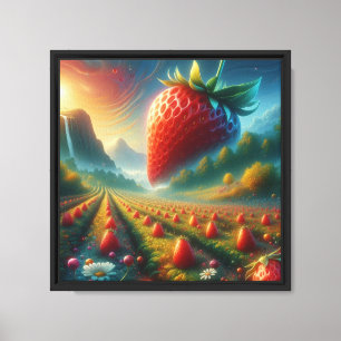 Strawberry Field of Dreams Leinwanddruck