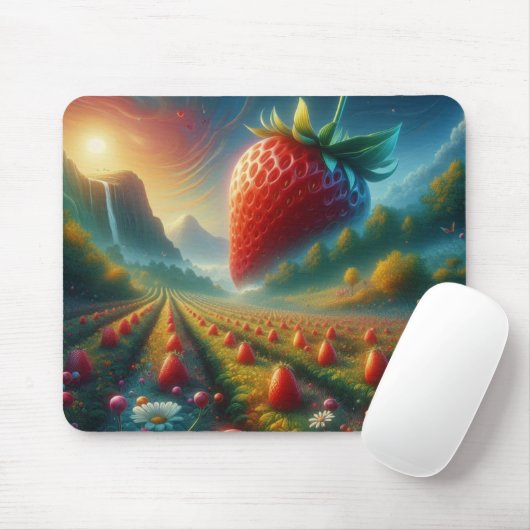 Strawberry Field of Dreams Mousepad (Mit Mouse)