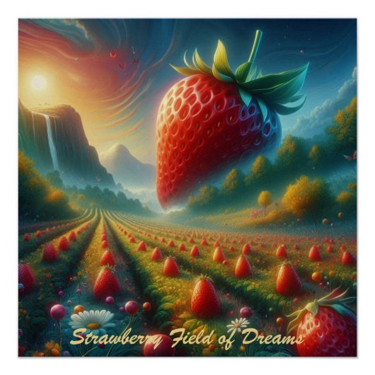 Strawberry Field of Dreams Poster (Vorderseite)