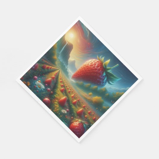 Strawberry Field of Dreams Serviette (Ecke)