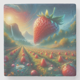 Strawberry Field of Dreams Steinuntersetzer
