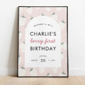Strawberry Fields Berry First Birthday | Begrüßung Poster