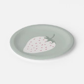 Strawberry Fields Berry First Birthday | Mädchen Pappteller (Schrägansicht)