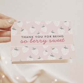 Strawberry Fields Berry Sweet Pink Dankeskarte