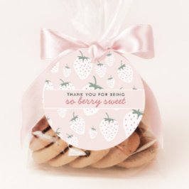 Strawberry Fields Berry Sweet Pink Girl Favor Tags Geschenkanhänger