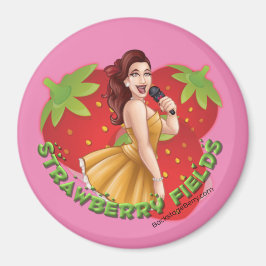 Strawberry Fields Cartoon Magnet
