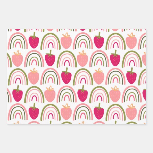 Strawberry Fields Delight 2 Geschenkpapier Set (Vorderseite 2)