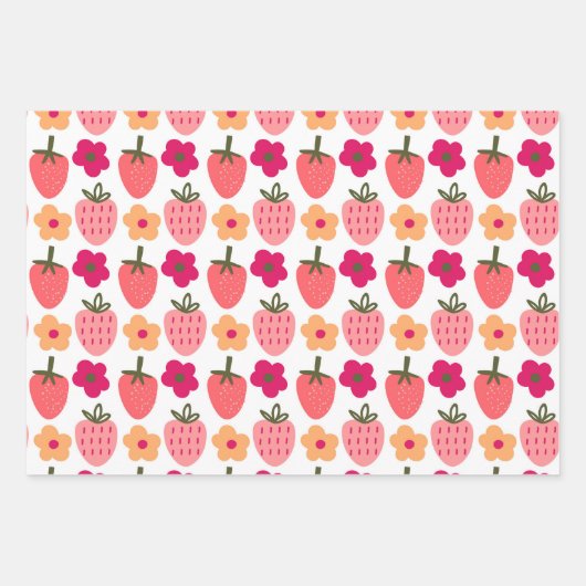 Strawberry Fields Delight 2 Geschenkpapier Set (Vorderseite)