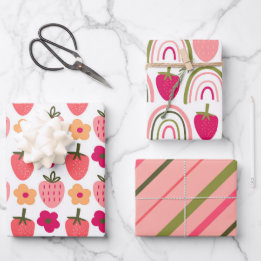 Strawberry Fields Delight 2 Geschenkpapier Set