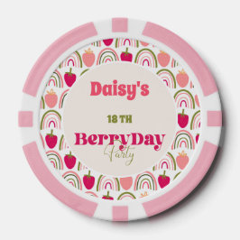 Strawberry Fields Delight Birthday Pokerchips