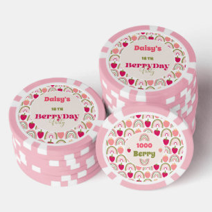 Strawberry Fields Delight Birthday Pokerchips