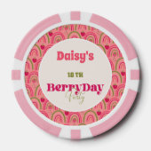 Strawberry Fields Delight Birthday Pokerchips (Vorderseite)