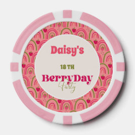 Strawberry Fields Delight Birthday Pokerchips