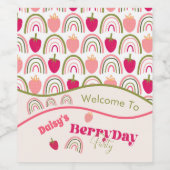 Strawberry Fields Delight Birthday Weinetikett (Einzelnes Label)