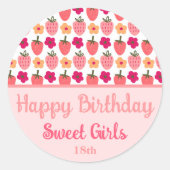 Strawberry Fields Delight Runder Aufkleber (Vorderseite)