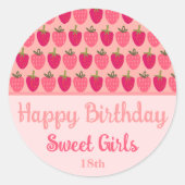 Strawberry Fields Delight Runder Aufkleber (Vorderseite)