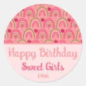 Strawberry Fields Delight Runder Aufkleber (Vorderseite)