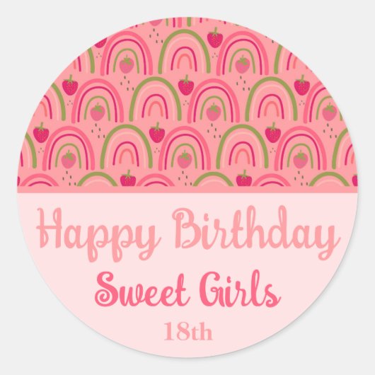 Strawberry Fields Delight Runder Aufkleber (Vorderseite)