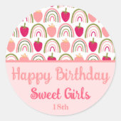 Strawberry Fields Delight Runder Aufkleber (Vorderseite)