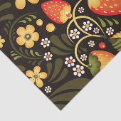 Strawberry Fields Khokhloma Gift Wrap Seidenpapier (Ausschnitt)