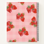 Strawberry Fields Notebook | Cute Fruit Aesthetic Notizblock (Rückseite)