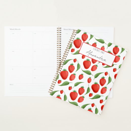 Strawberry Fields Pattern Spiral Planner Planer (Anzeige)