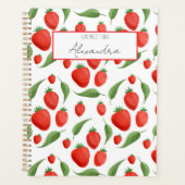 Strawberry Fields Pattern Spiral Planner Planer (Vorderseite)