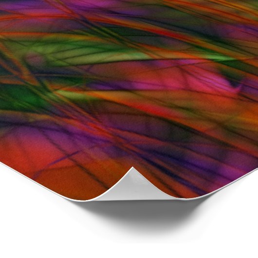 Strawberry Fields Psychedelic Abstrakt Poster (Ecke)