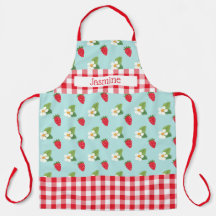 Strawberry Fields Red Gingham Karo Personalisiert